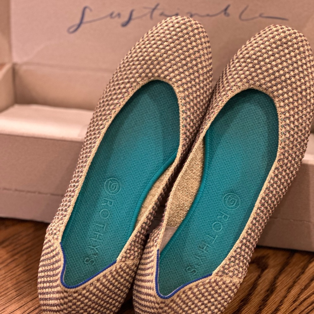 Rothy’s The Square in Multi Metalic, Size 11.5